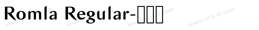 Romla Regular字体转换 Romla Regular字体转换